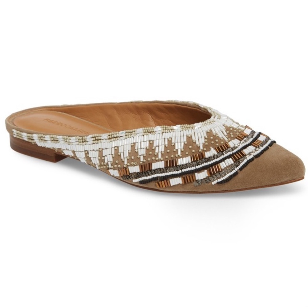 Rebecca Minkoff Roxanne Beaded Flats NWOT SZ 6.5‎